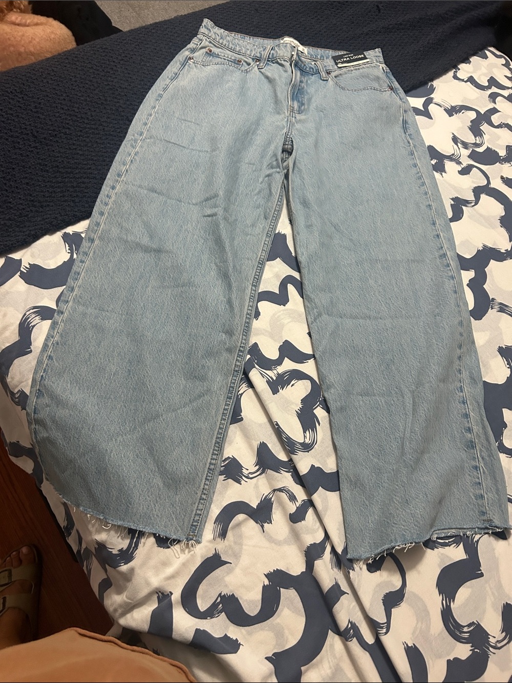 Abercrombie & Fitch Light Blue Wide-Leg Jeans